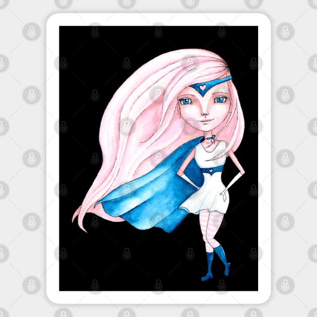 Super Gal (Pink & Blue) Magnet by LittleMissTyne